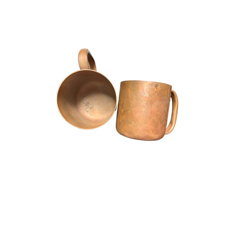 Vintage 1960s Copper "Kicking Mules" Moscow Mule Mugs,